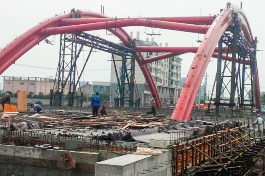 Tashan-Straßenbrücke über den Xinlai-Fluss, Kreis Laian, Provinz Anhui