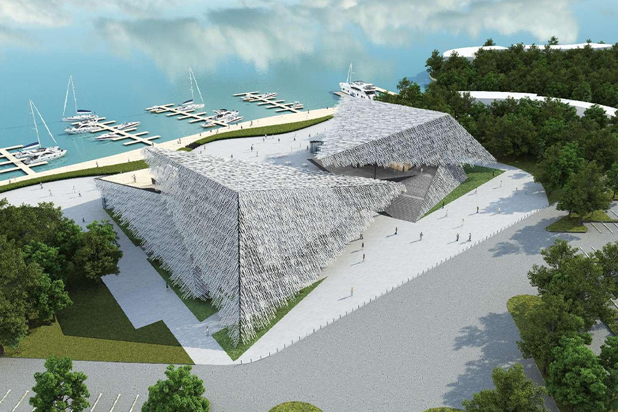 Touristisches Servicezentrum am Yangcheng-See